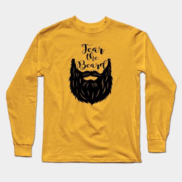 Fear The Beard Long Sleeve T-Shirt by Alema Art